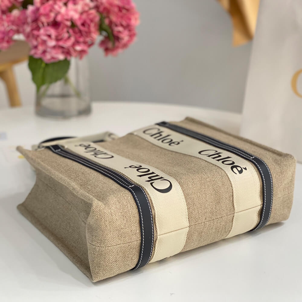 Chloe  Woody tote bag in linen