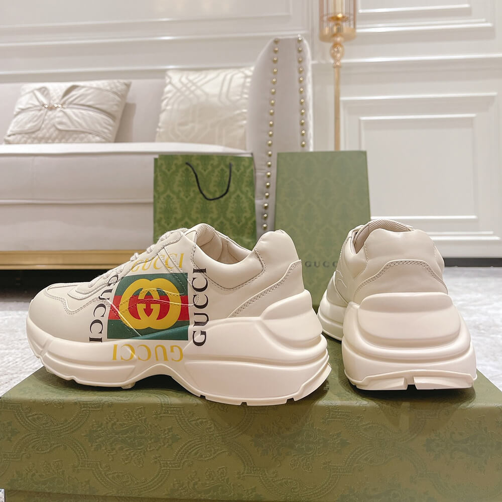 Rhyton Gvc*1 logo leather sneaker