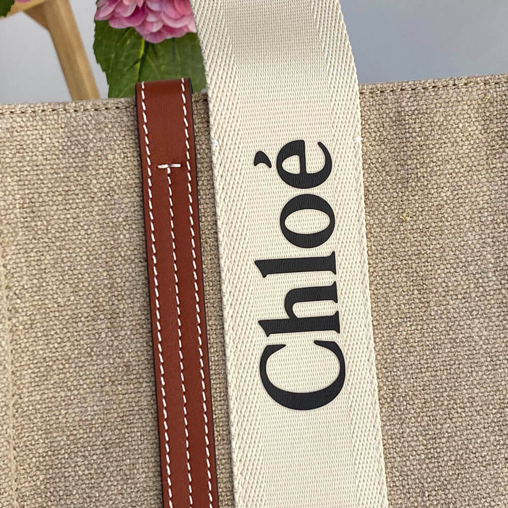 Chloe  Woody tote bag in linen