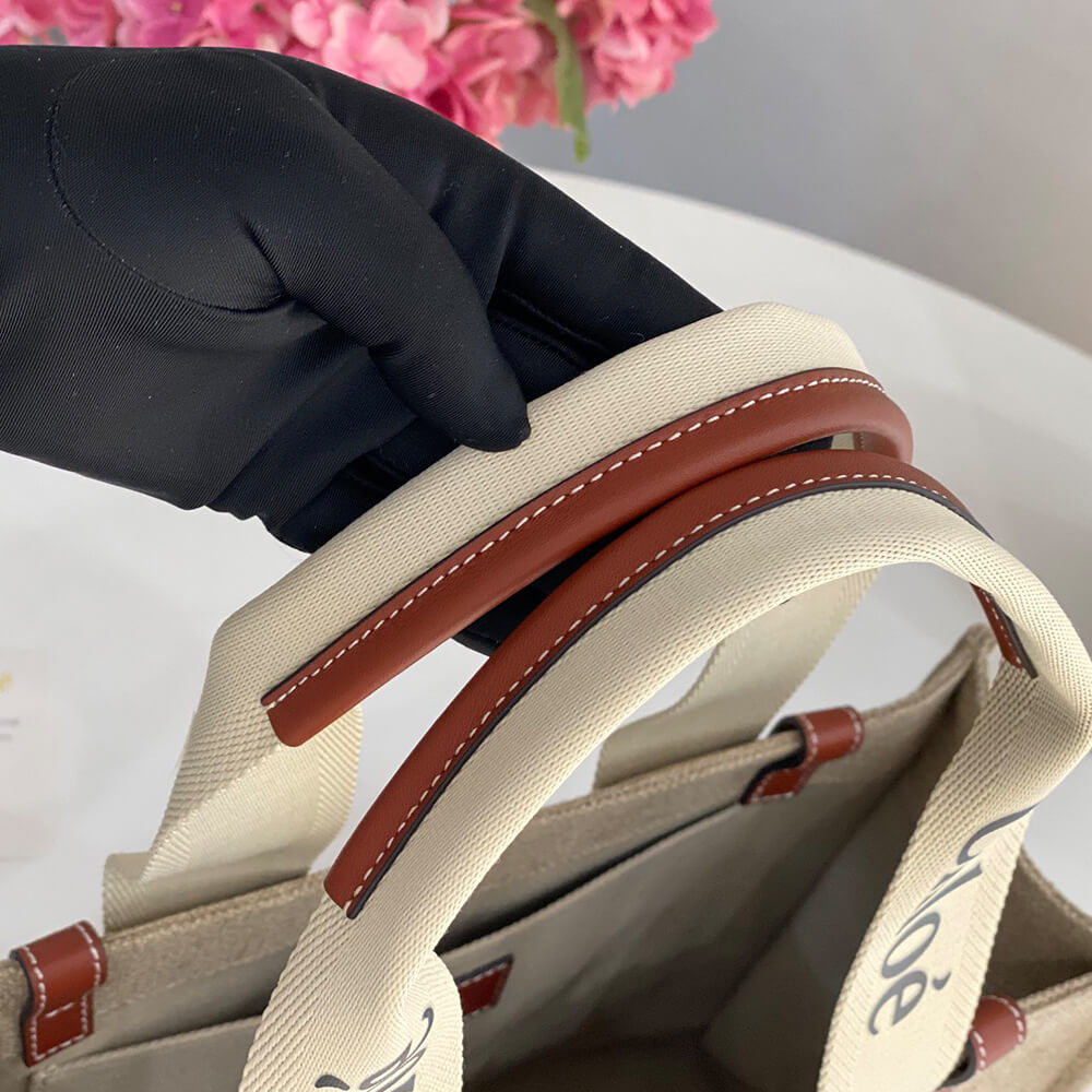 Chloe  Woody tote bag in linen