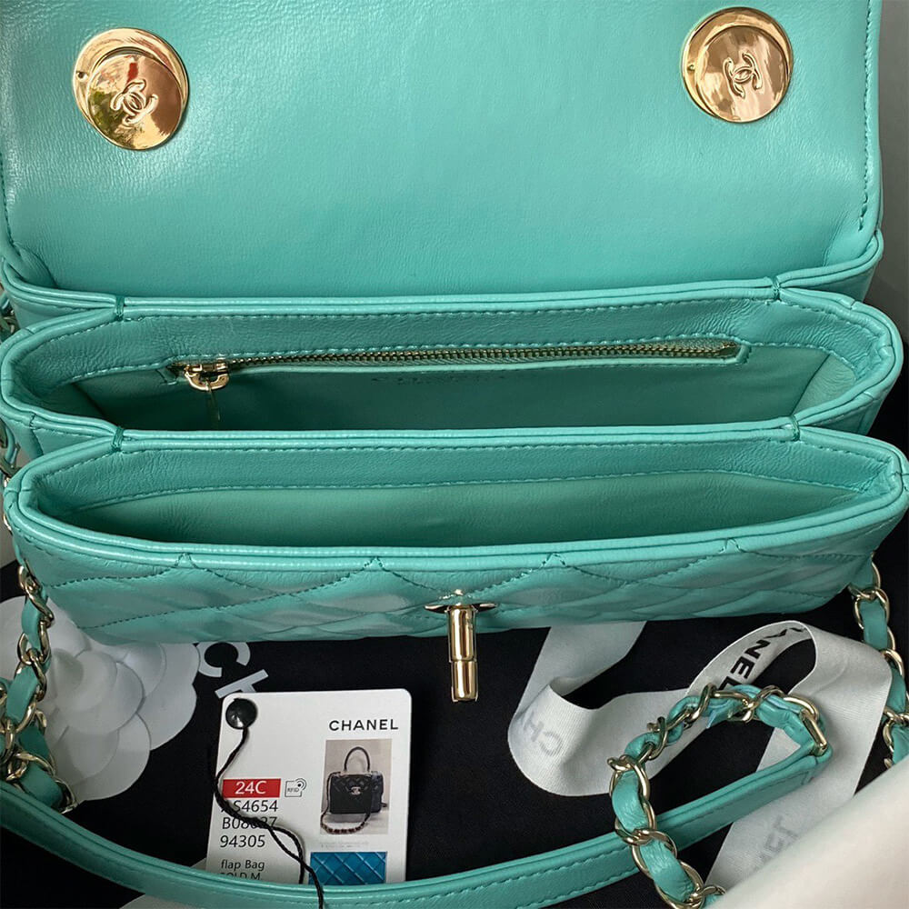 Ch**el Mini Flap Bag with Top Handle