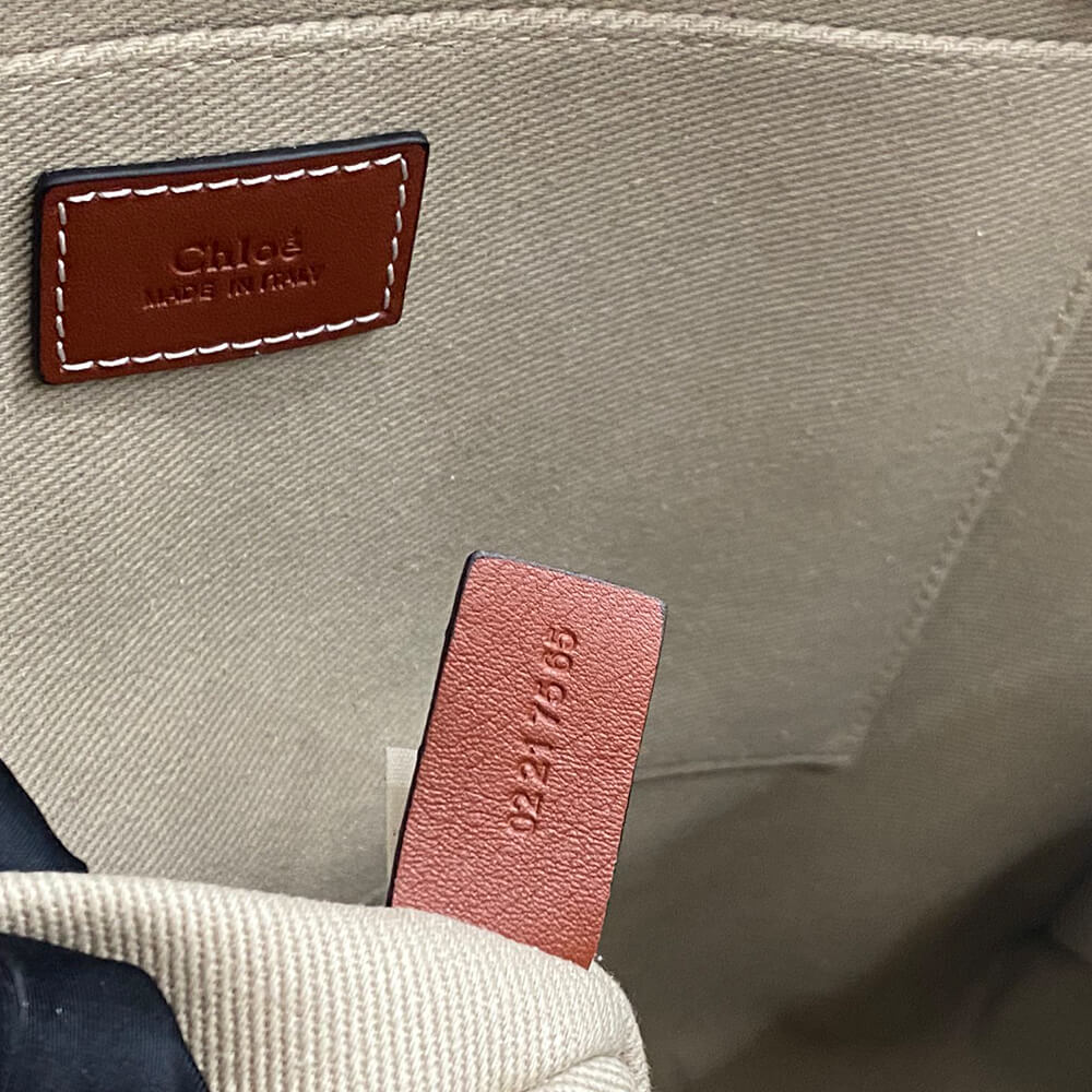 Chloe  Large Woody tote bag in linen