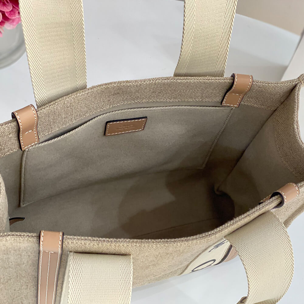 Chloe  Woody tote bag in linen