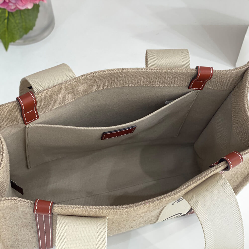 Chloe  Woody tote bag in linen