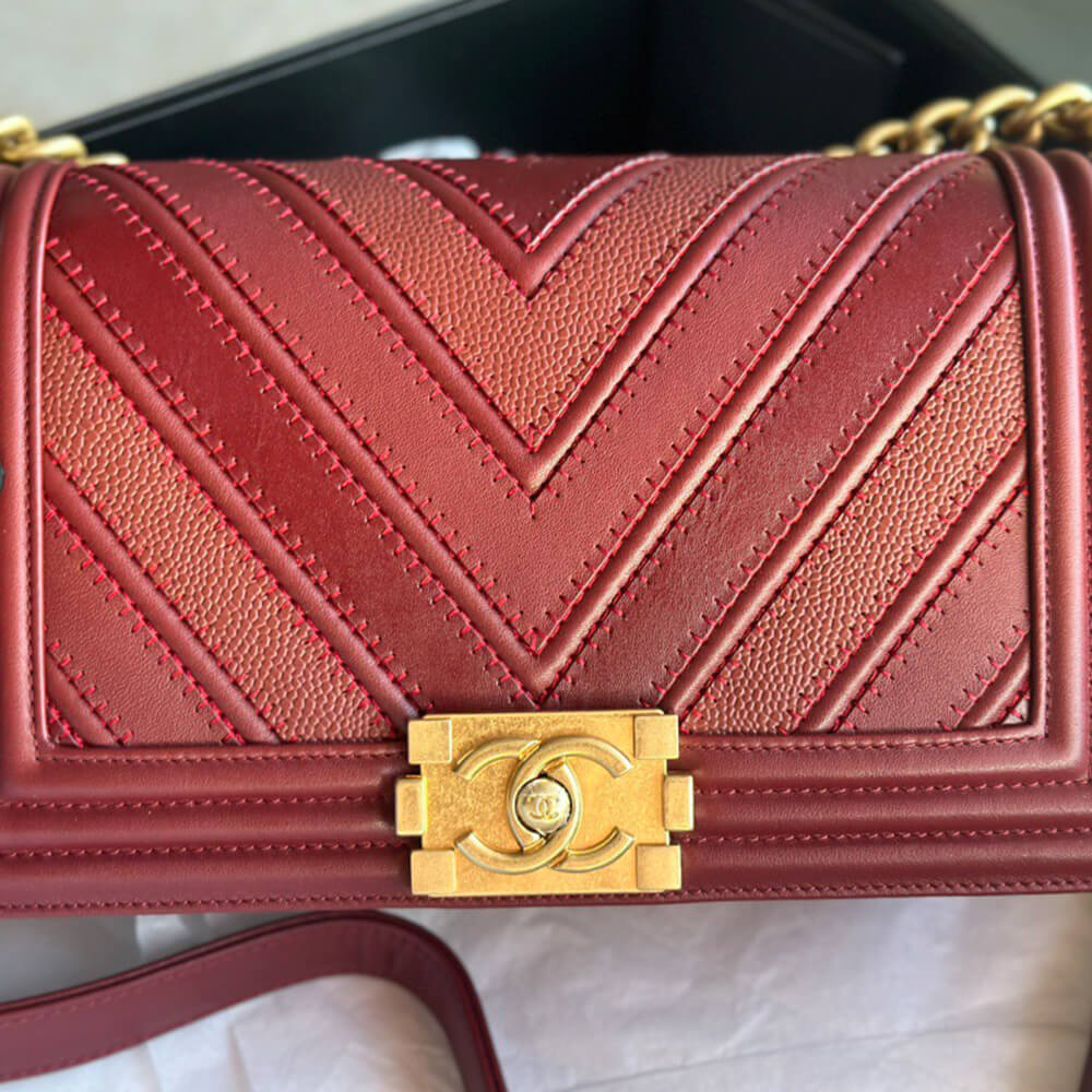 Chevron Boy Ch**el Handbag