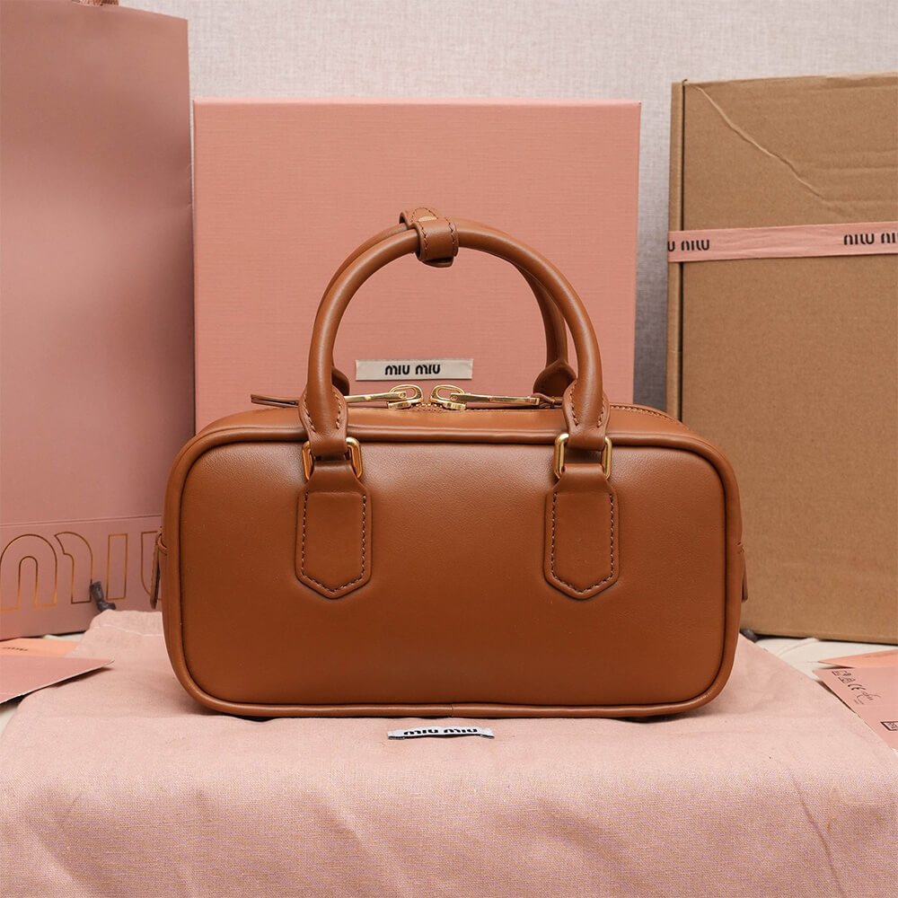 M1um1u Medium Arcadie Leather Bag(HIGH-END GRADE)