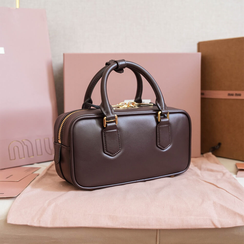 M1um1u Medium Arcadie Leather Bag(HIGH-END GRADE)
