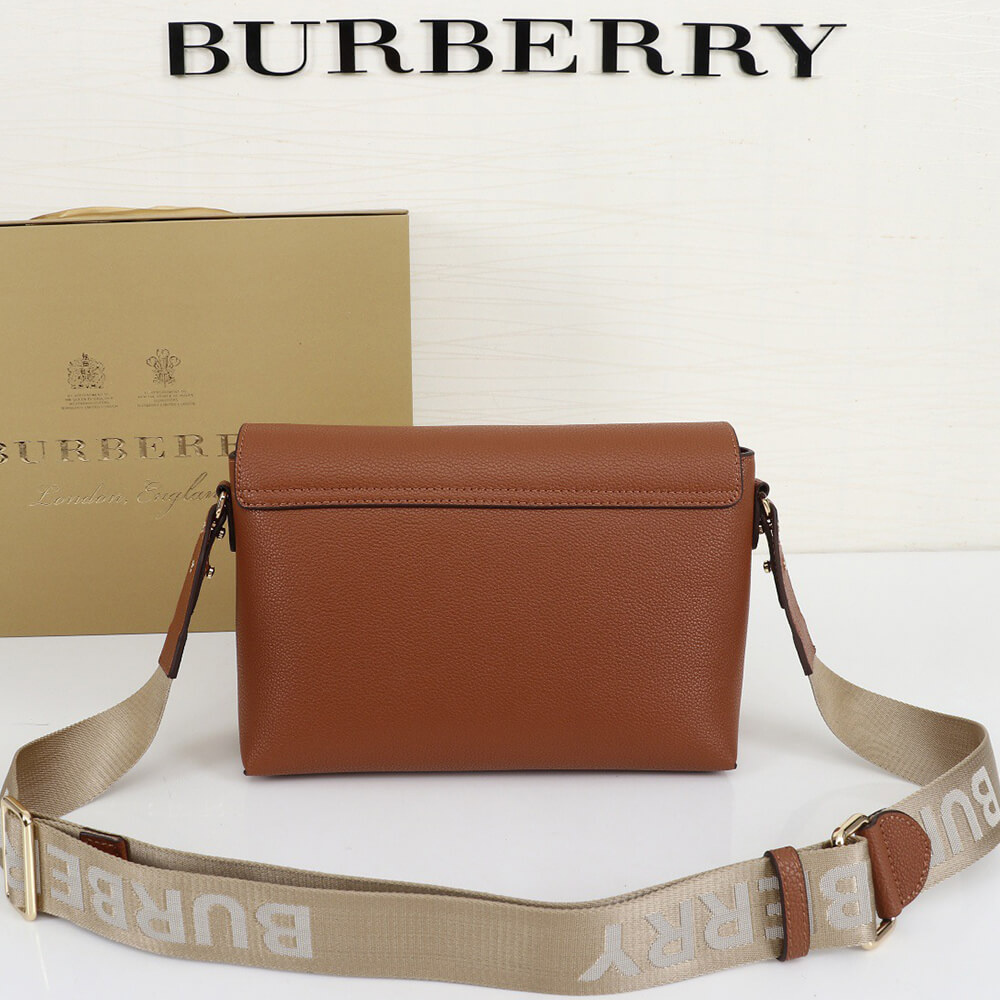 Bv*b*rry Vintage Check and Leather Note Crossbody Bag