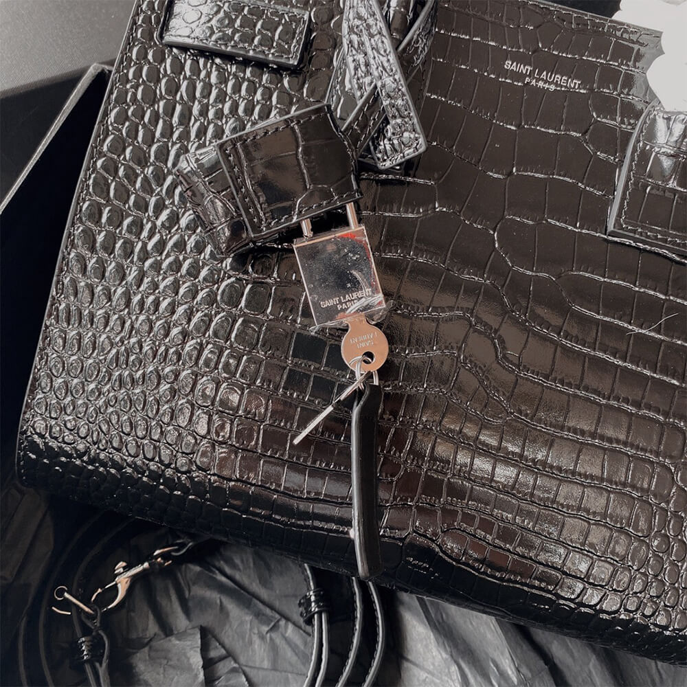 Y51 SAC DE JOUR BABY IN CROCODILE-EMBOSSED