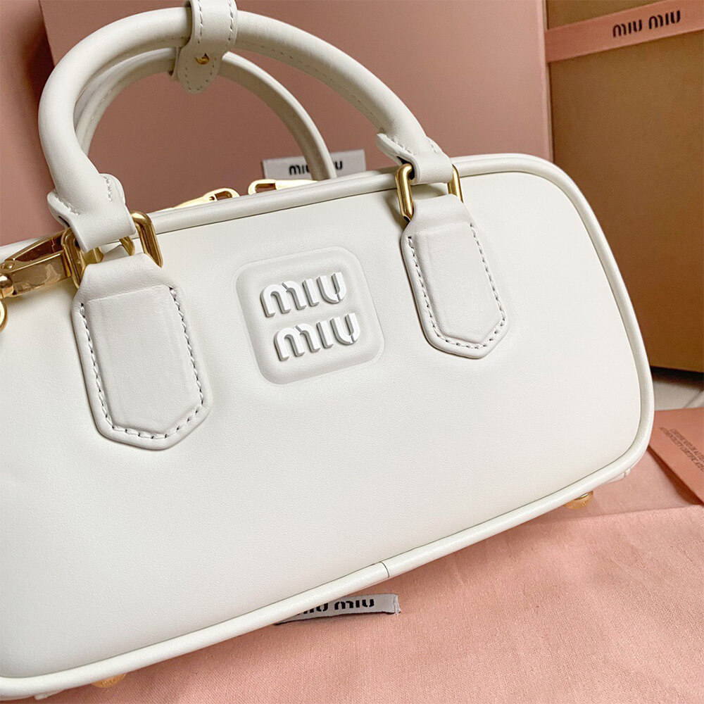 M1um1u Medium Arcadie Leather Bag(HIGH-END GRADE)