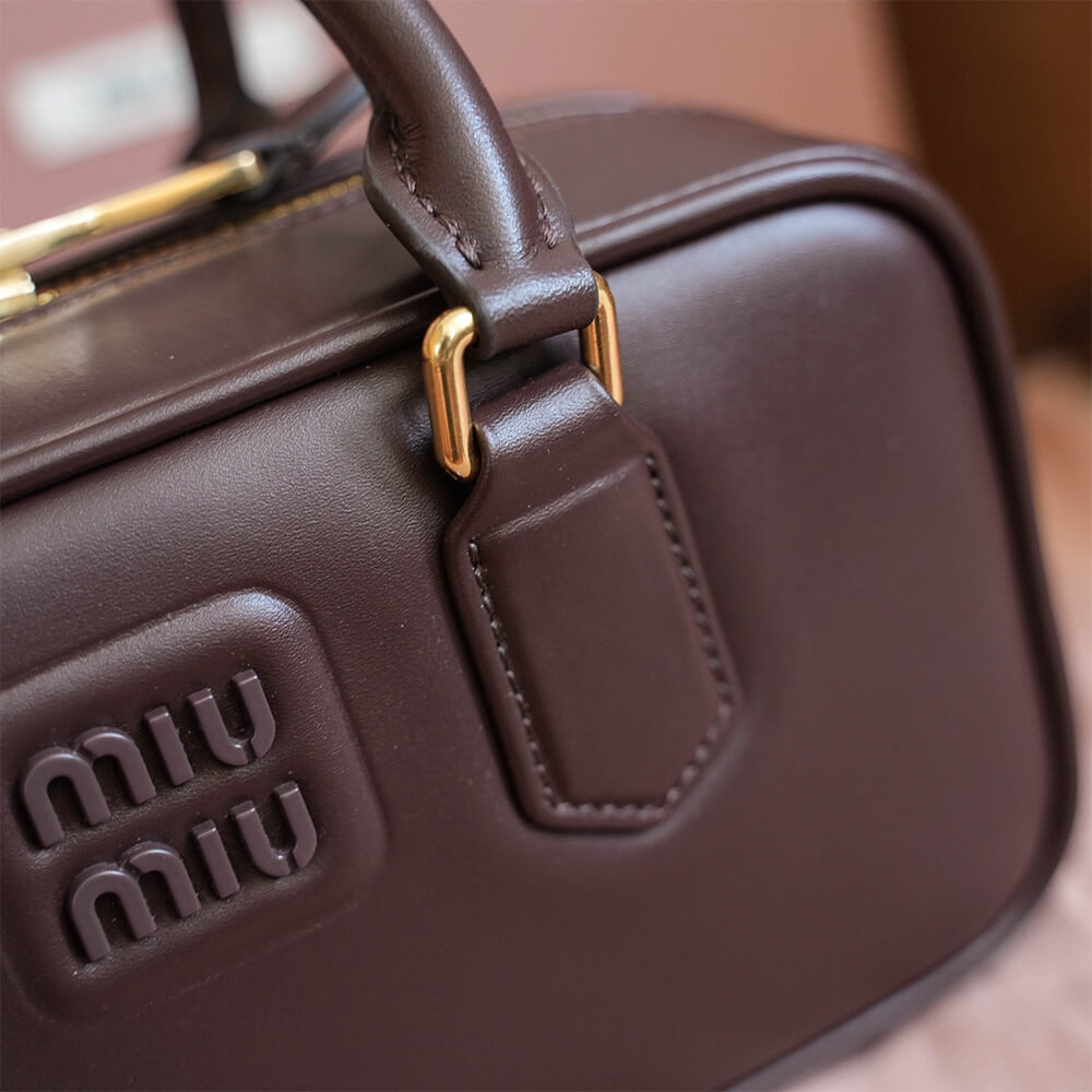 M1um1u Medium Arcadie Leather Bag(HIGH-END GRADE)