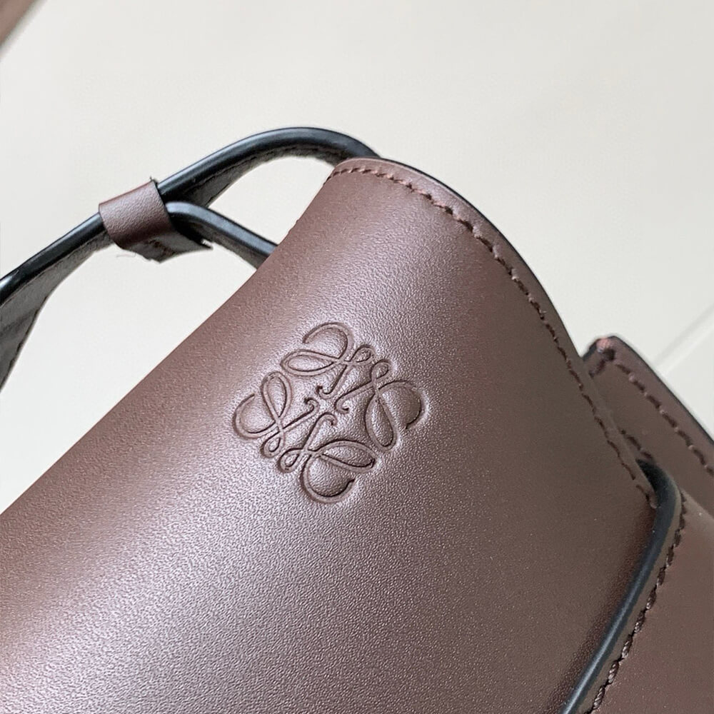 L0ew* Small Gate bag in soft calfskin and jacquard