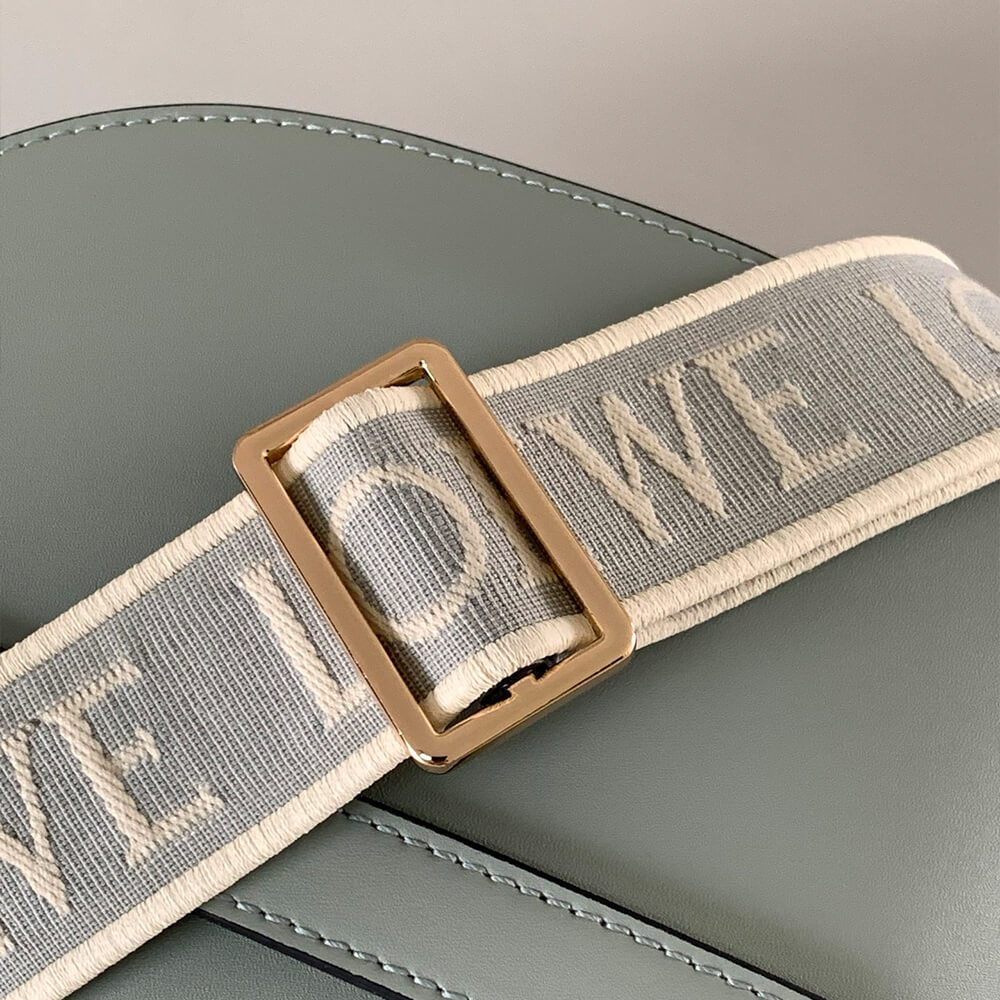 L0ew* Small Gate bag in soft calfskin and jacquard