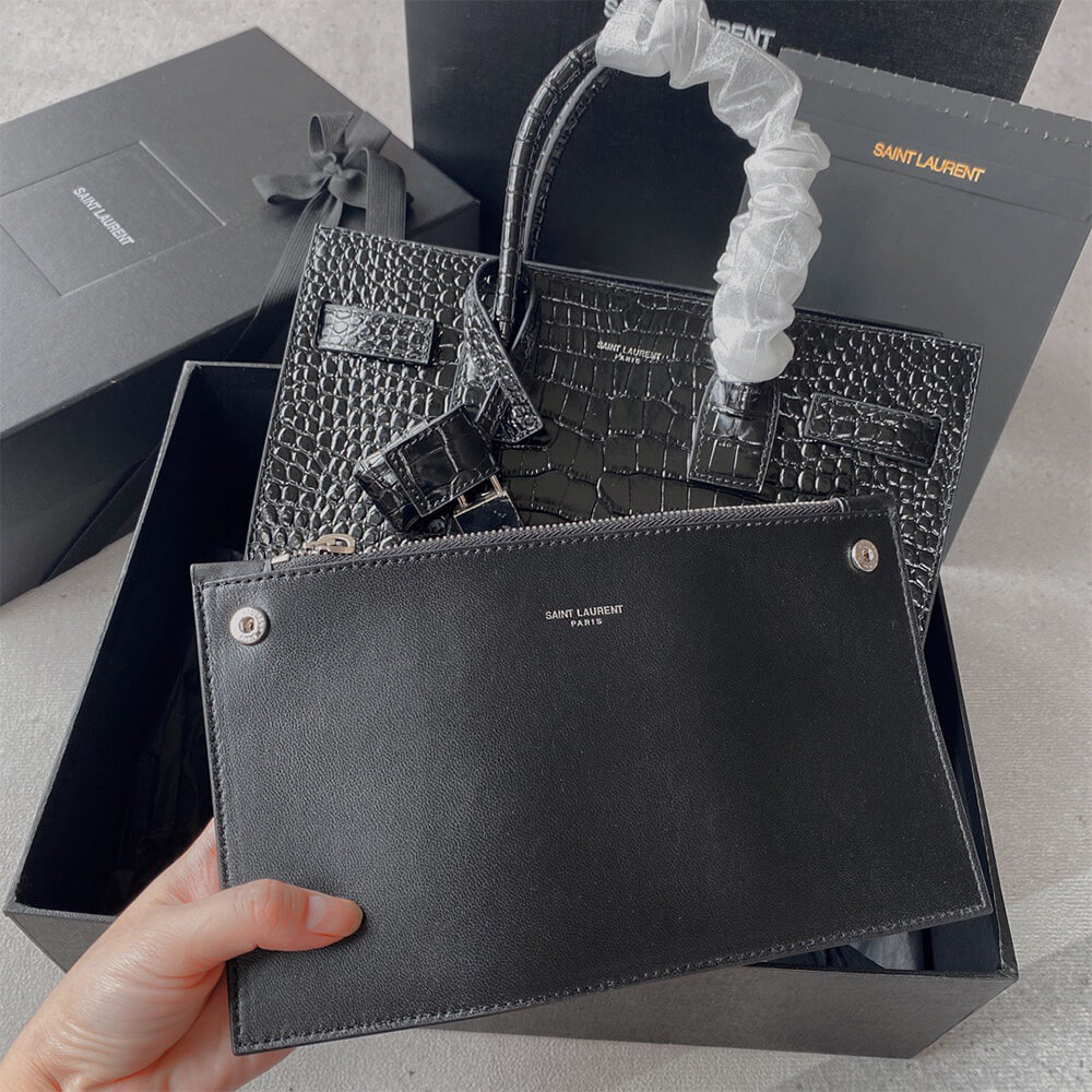 Y51 SAC DE JOUR BABY IN CROCODILE-EMBOSSED