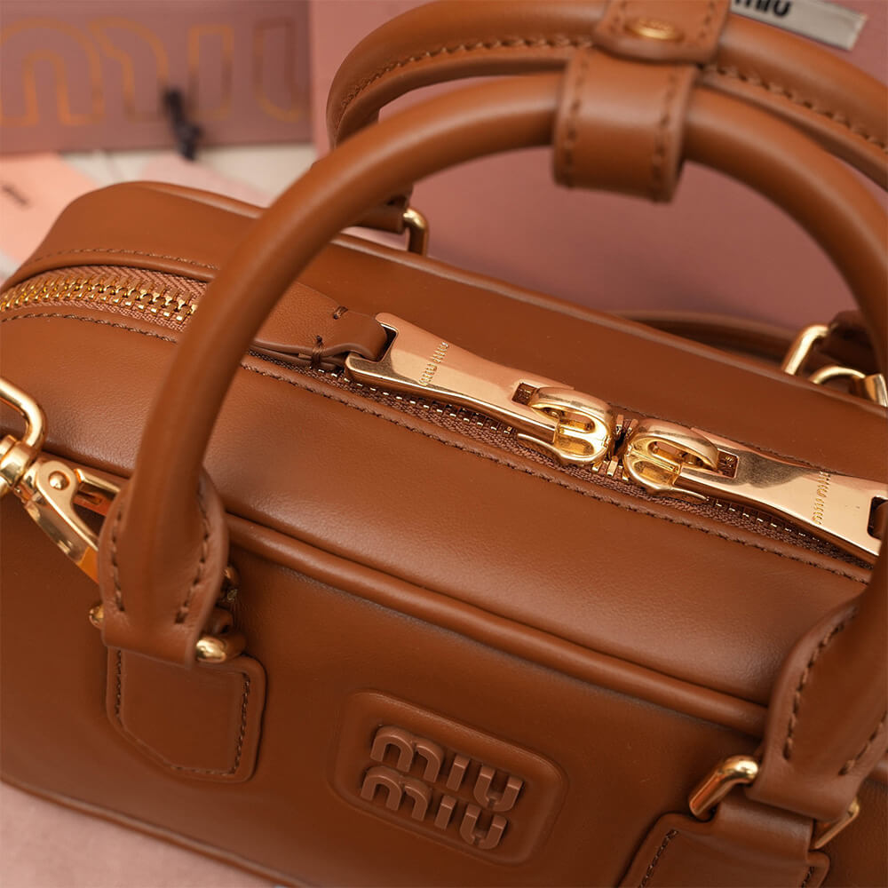 M1um1u Medium Arcadie Leather Bag(HIGH-END GRADE)