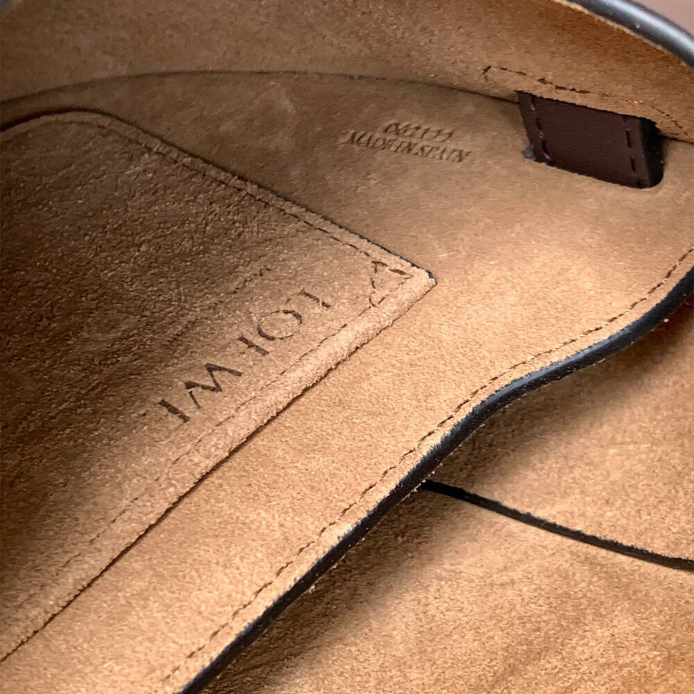 L0ew* Small Gate bag in soft calfskin and jacquard