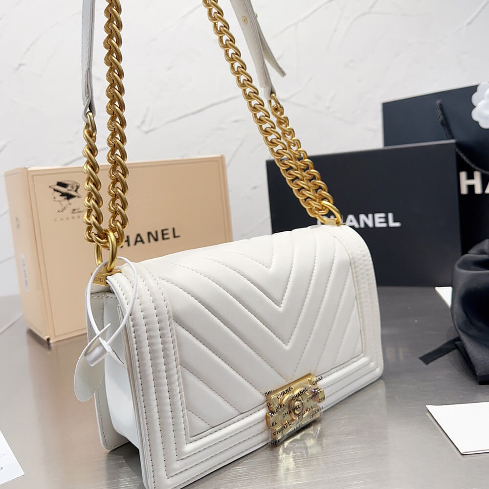Chevron Boy Ch**el Handbag