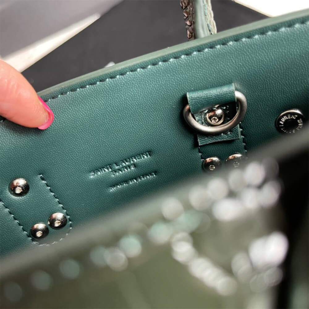Y51 SAC DE JOUR NANO IN EMBOSSED CROCODILE SHINY LEATHER