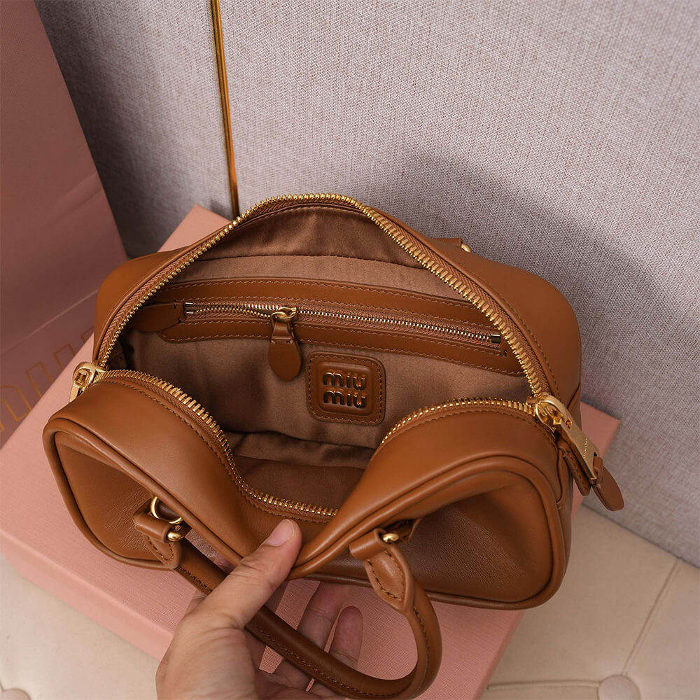 M1um1u Medium Arcadie Leather Bag(HIGH-END GRADE)