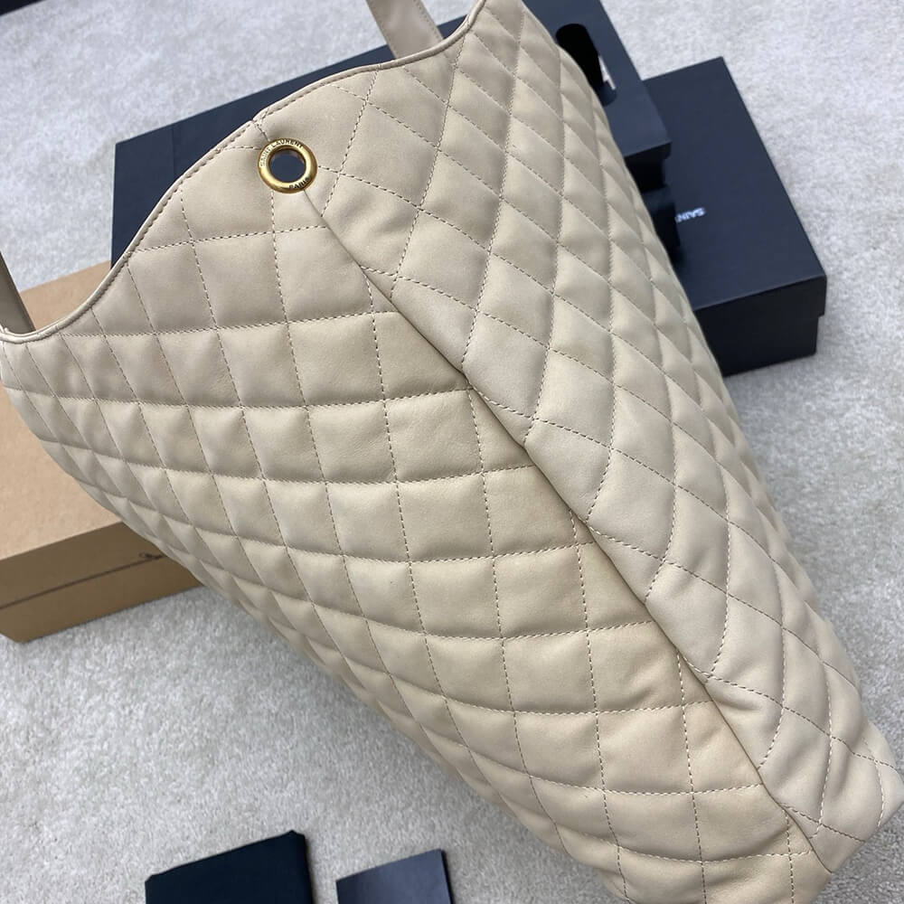 Y51 ICARE maxi shopping bag in quilted nubuck suede(HIGH-END GRADE)