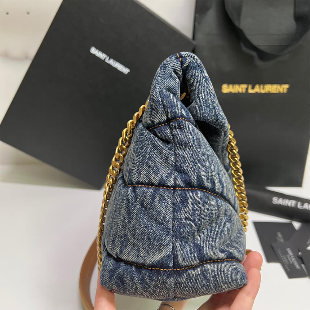 Y51 PUFFER SMALL IN SUEDE AND DENIM