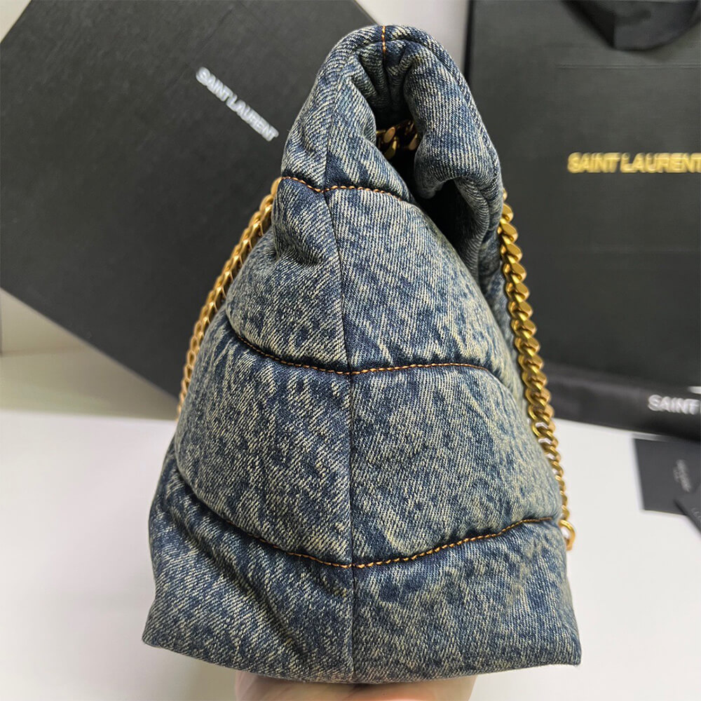 Y51 PUFFER MEDIUM IN SUEDE AND DENIM