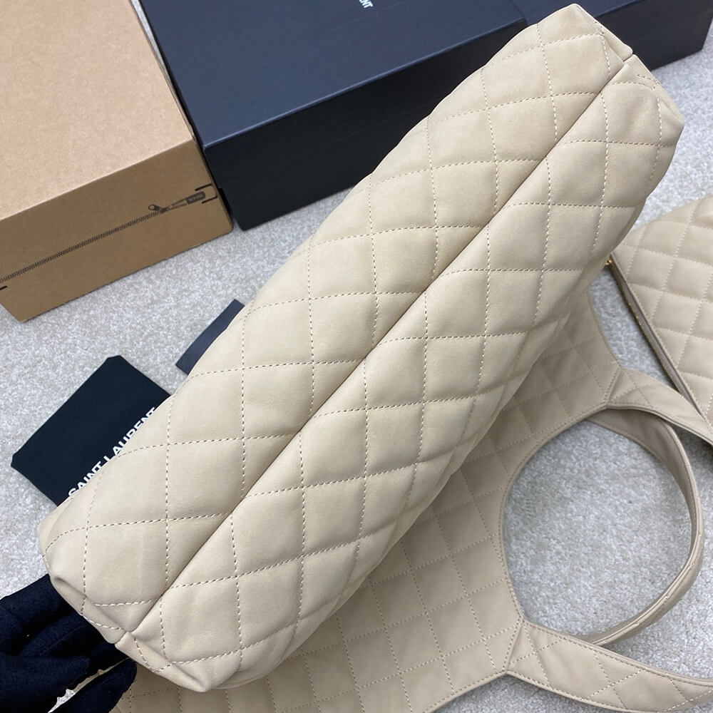 Y51 ICARE maxi shopping bag in quilted nubuck suede(HIGH-END GRADE)