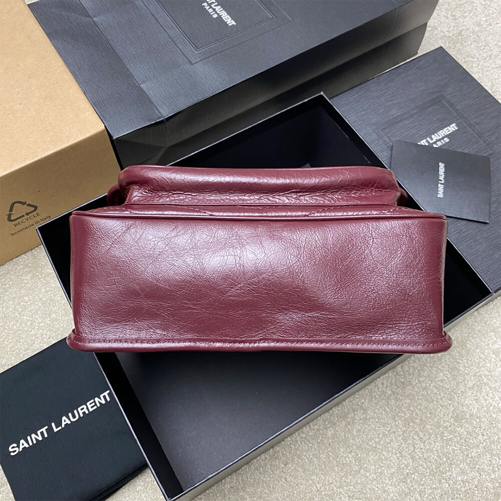 Sa1nt Lau*nt NIKI MEDIUM IN CRINKLED VINTAGE LEATHER