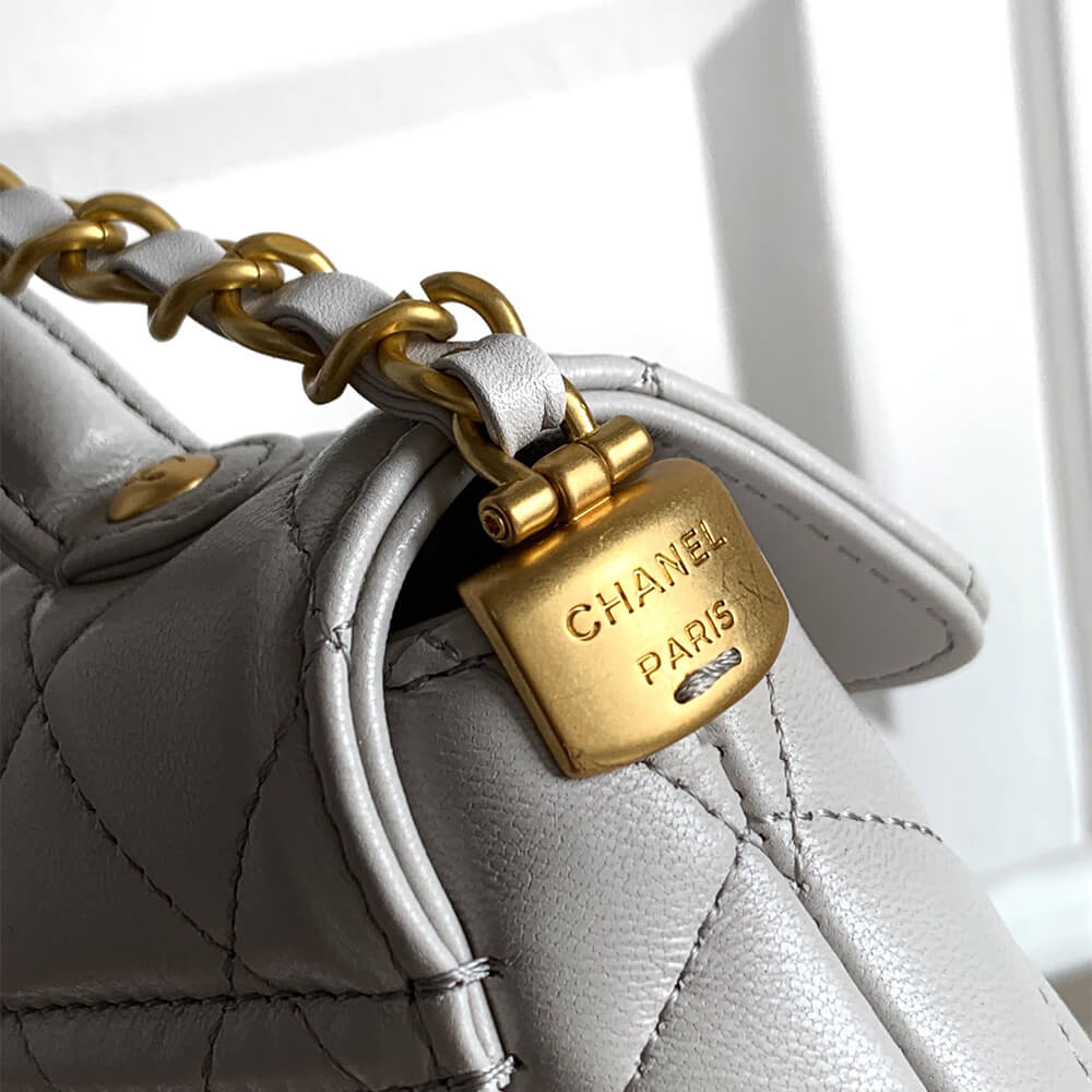 Ch**el Mini Flap Bag with Top Handle(HIGH-END GRADE)