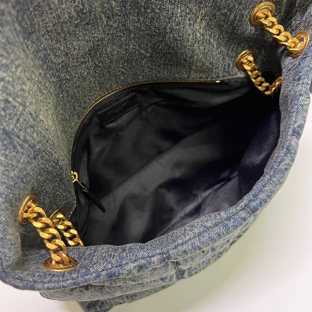 Y51 PUFFER MEDIUM IN SUEDE AND DENIM