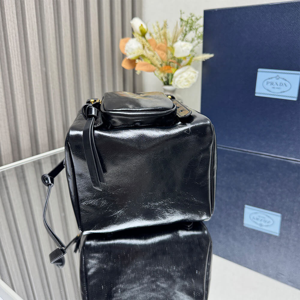Pra*a Dangle leather top-handle mini-bag(HIGH-END GRADE)