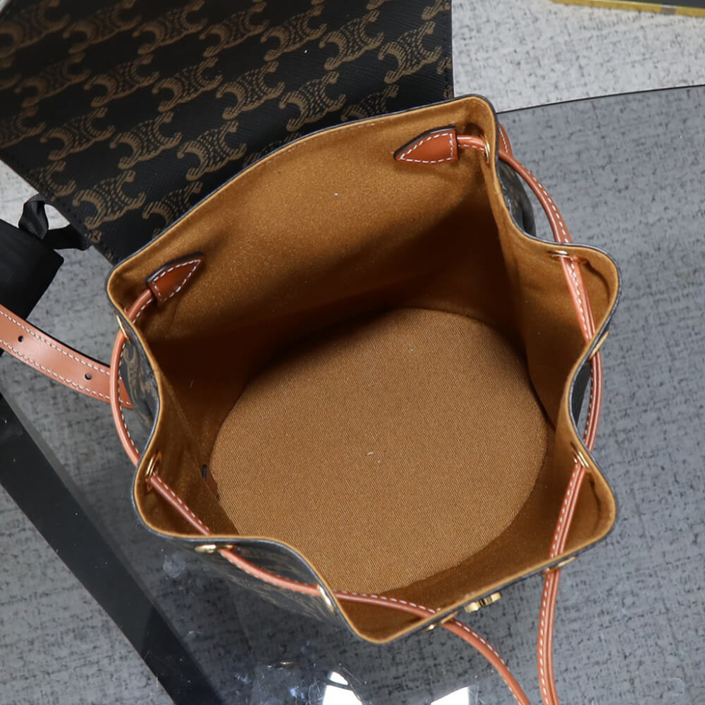 BACKPACK Ce1i*e BONNIE IN Triomphe Canvas and calfskin(HIGH-END GRADE)