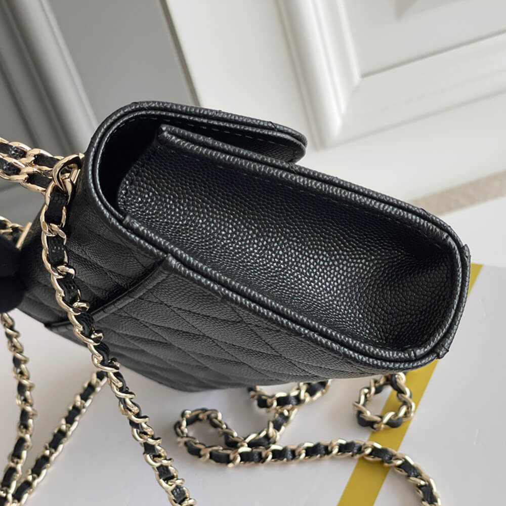 Ch**el Flap Phone Holder with Chain(HIGH-END GRADE)