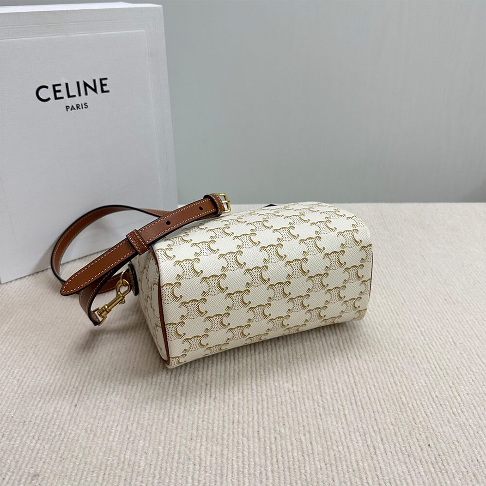 Ce1i*e Small Boston IN Triomphe Canvas and calfskin