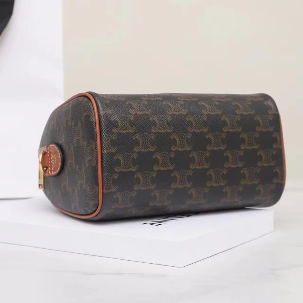 Ce1i*e Small Boston IN Triomphe Canvas and calfskin