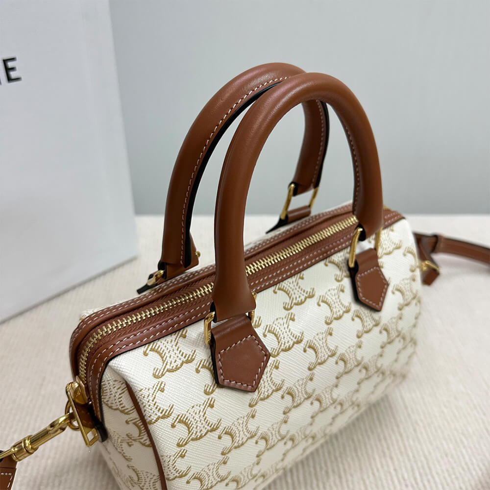 Ce1i*e Small Boston IN Triomphe Canvas and calfskin