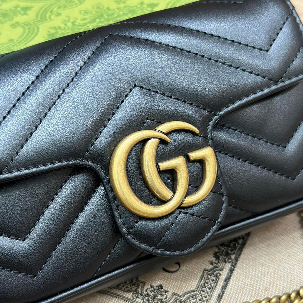 GG Marmont matelasse leather S*per mini bag(high-end Grade)