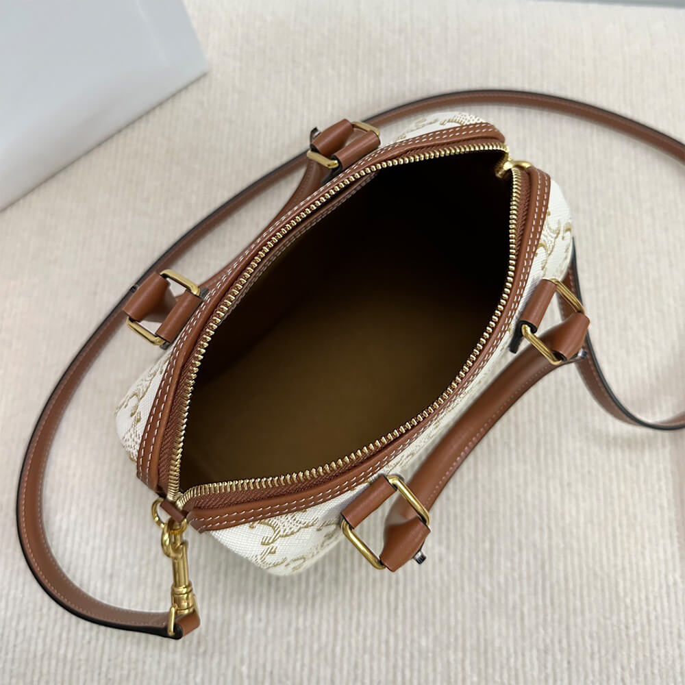 Ce1i*e Small Boston IN Triomphe Canvas and calfskin