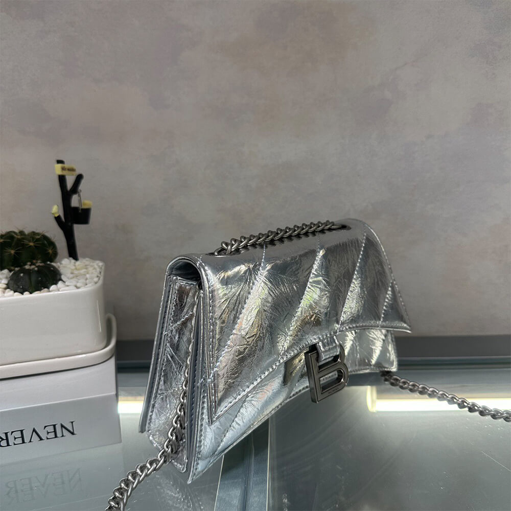 Ba1en*iaga Crush small Chain Bag Metallized Quilted(HIGH-END GRADE)