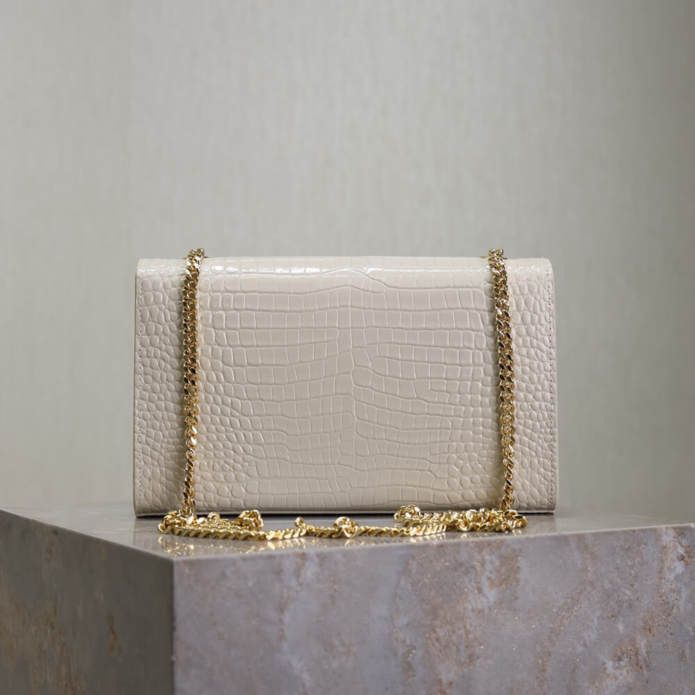 KATE SMALL TASSEL IN CROCODILE-EMBOSSED LEATHER(HIGH-END GRADE)
