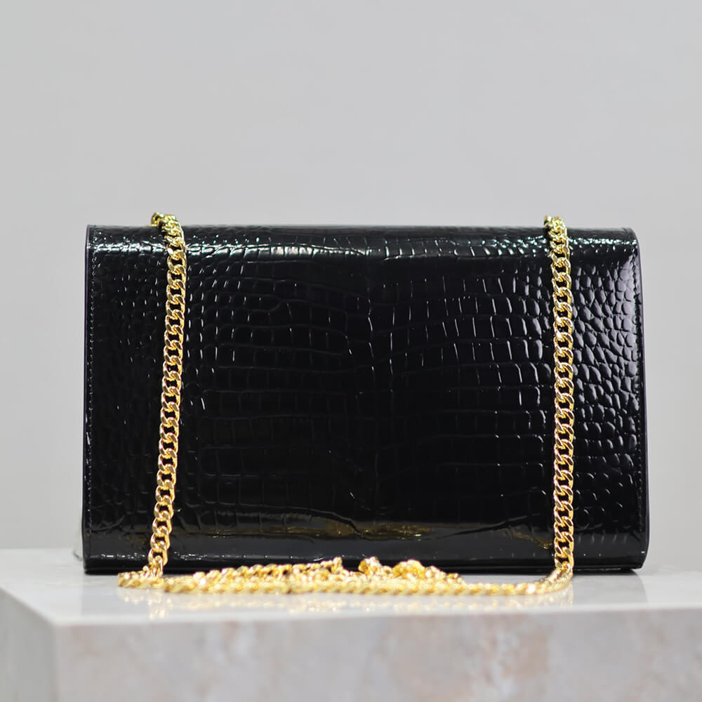 KATE SMALL TASSEL IN CROCODILE-EMBOSSED LEATHER(HIGH-END GRADE)