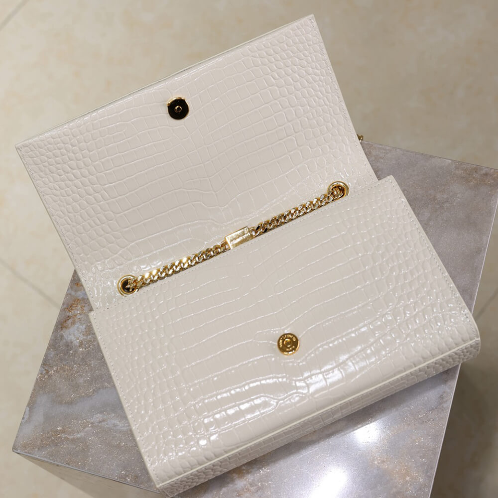KATE SMALL TASSEL IN CROCODILE-EMBOSSED LEATHER(HIGH-END GRADE)