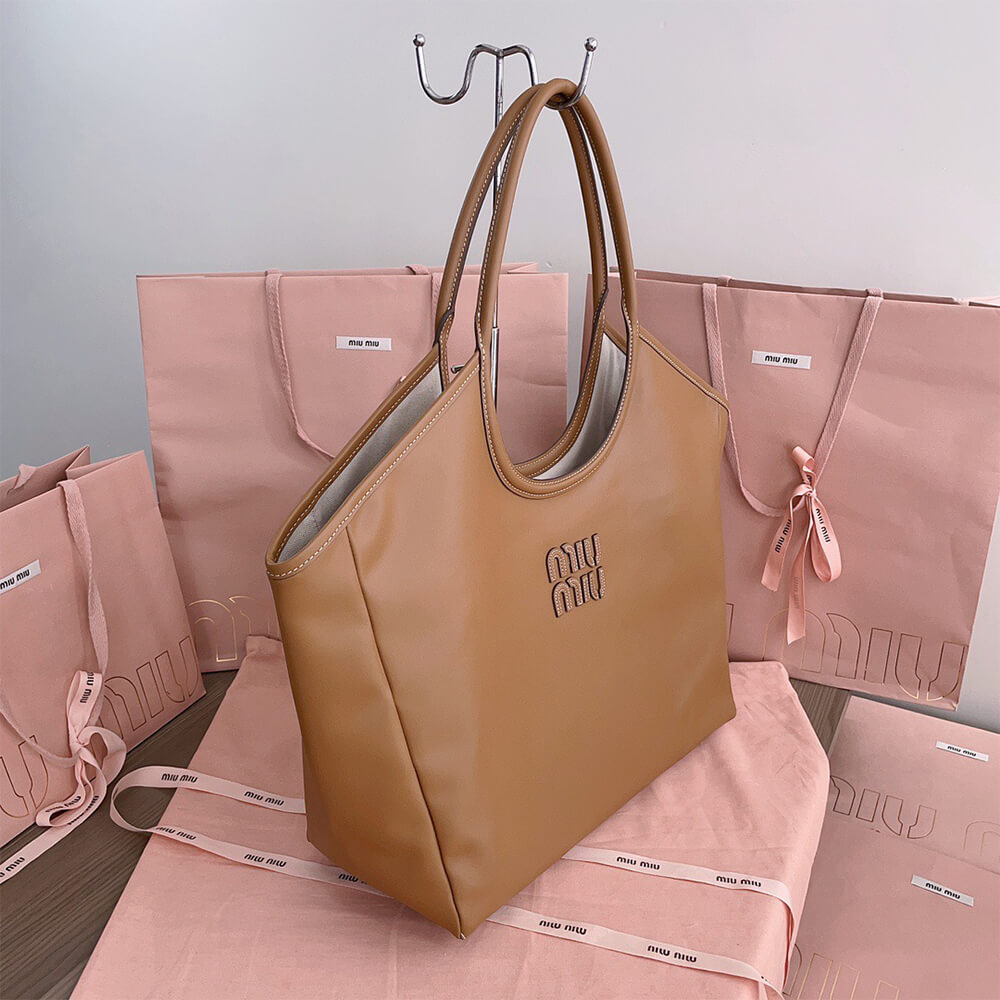 M1um1u LARGE IVY LEATHER BAG(HIGH-END GRADE)