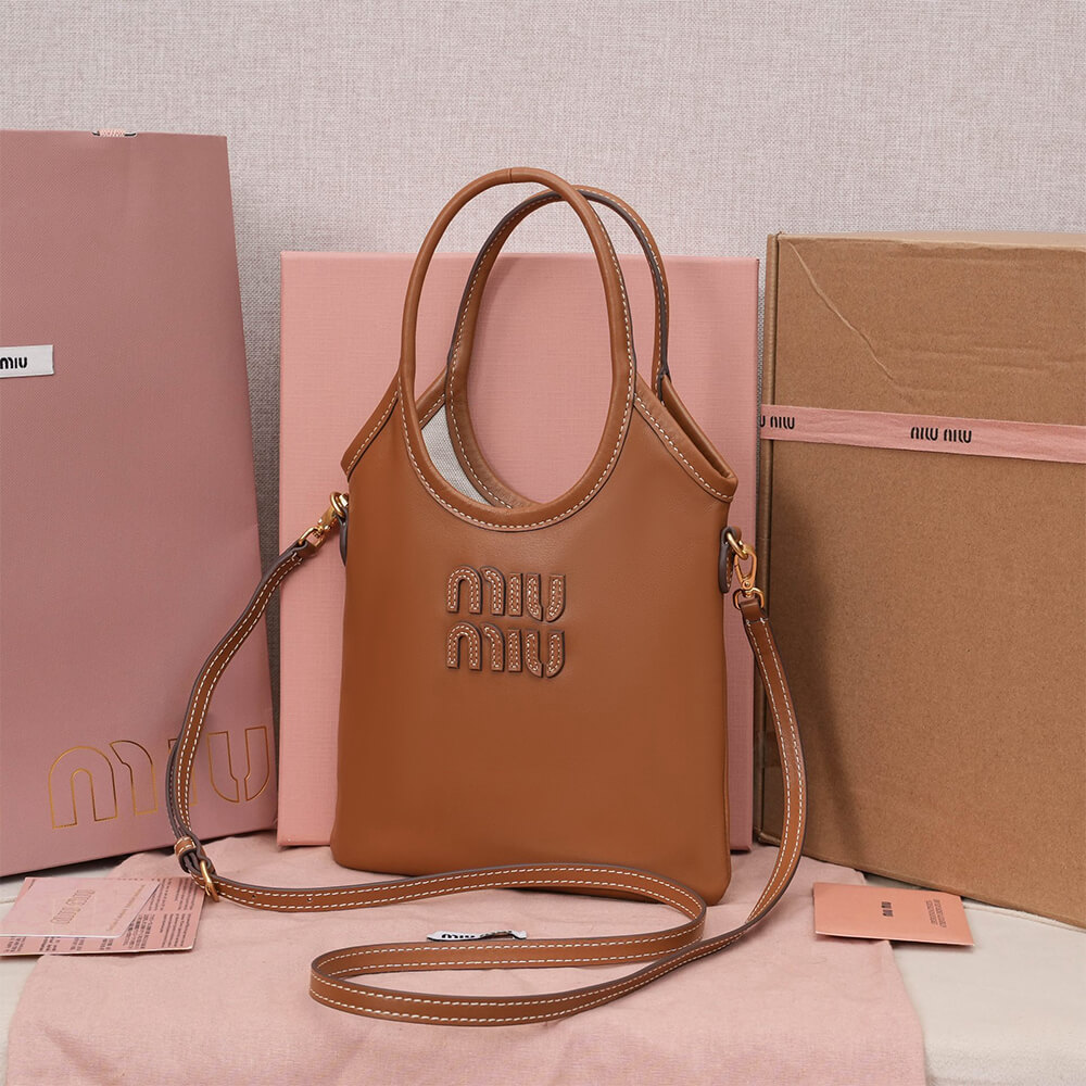M1um1u MINI IVY leather handbag(HIGH-END GRADE)