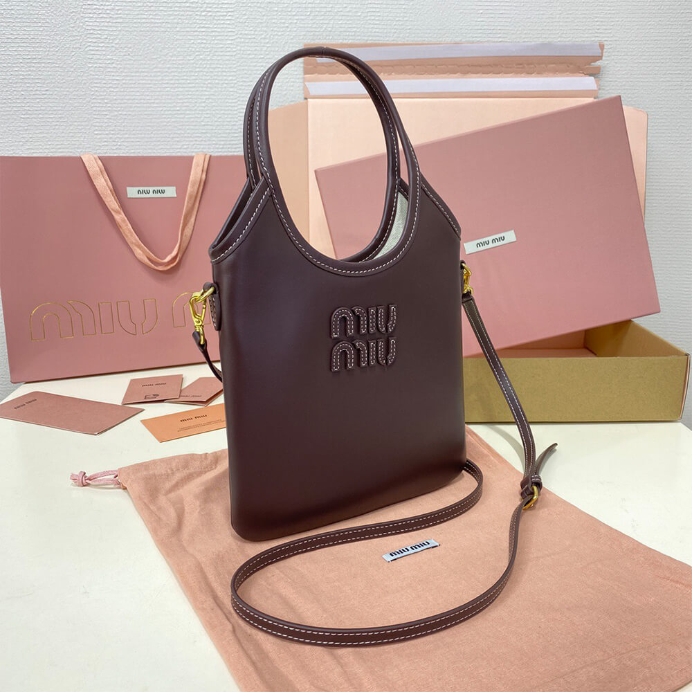 M1um1u MINI IVY leather handbag(HIGH-END GRADE)