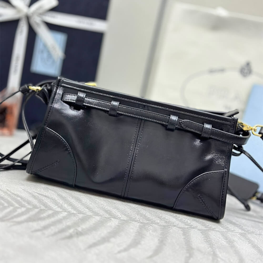 Pra*a Bonnie small leather shoulder bag(HIGH-END GRADE)