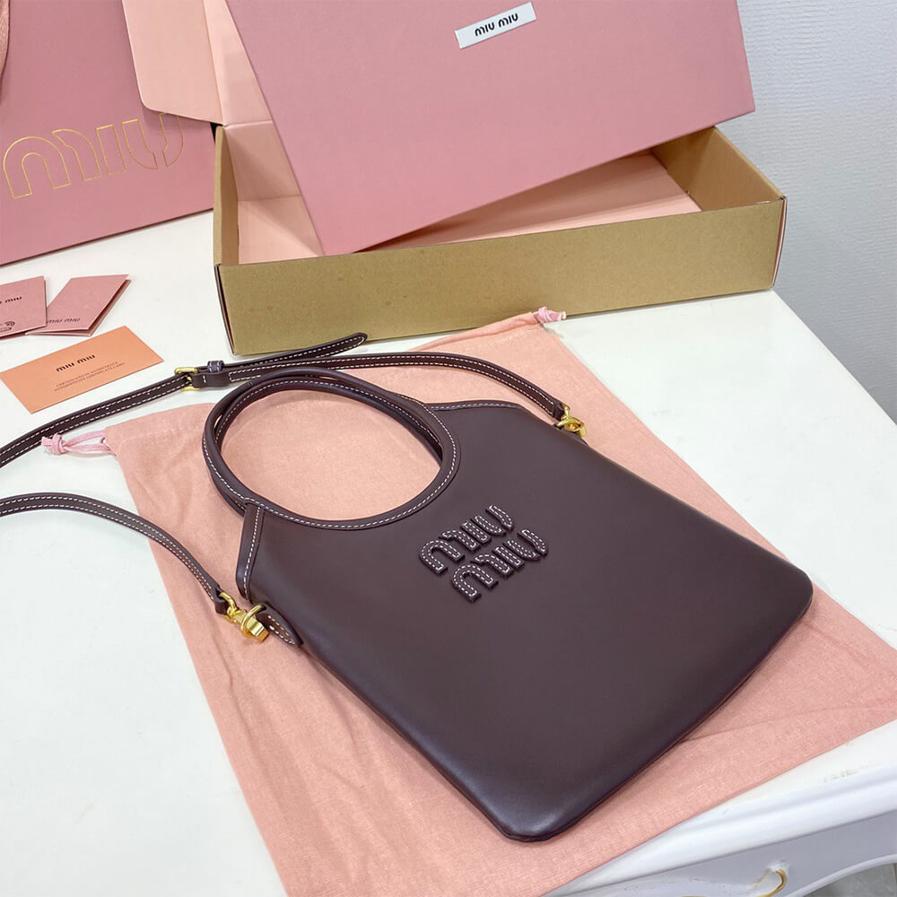 M1um1u MINI IVY leather handbag(HIGH-END GRADE)