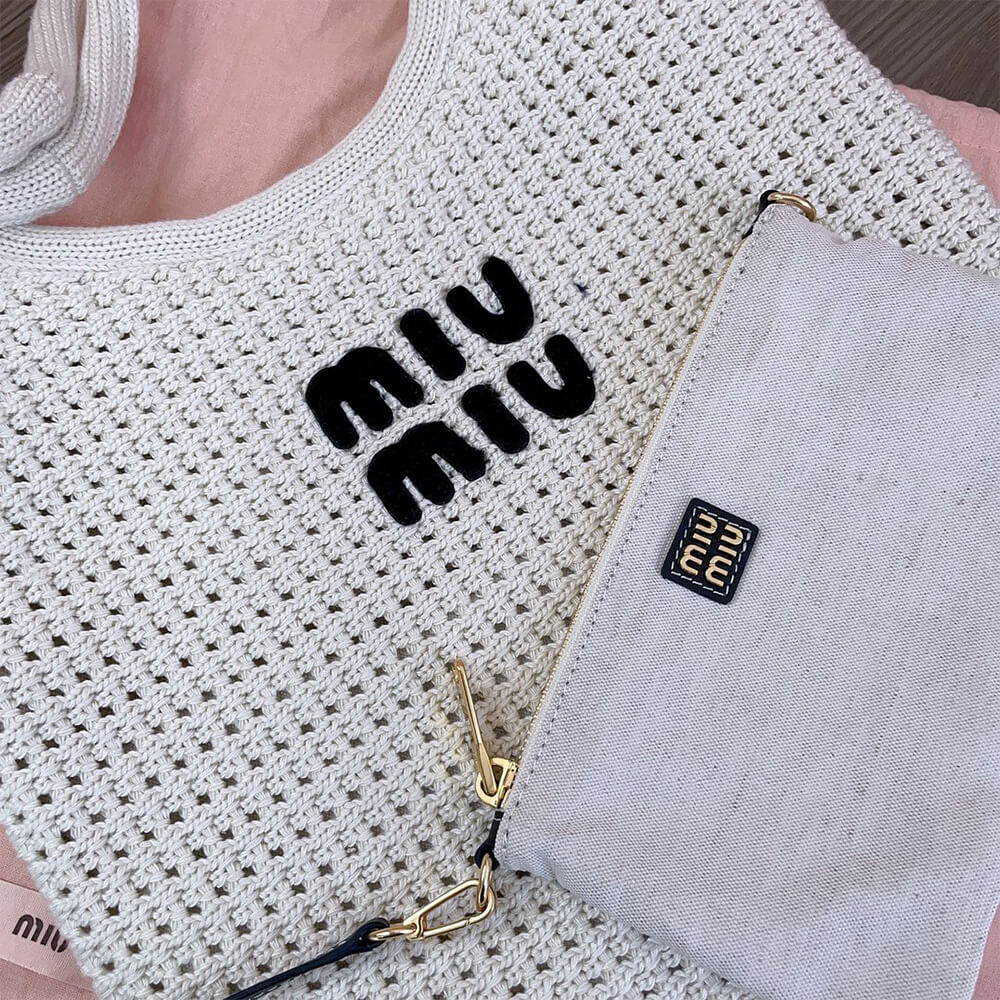 M1um1u REGULAR IVY canvas and leather bag(HIGH-END GRADE)
