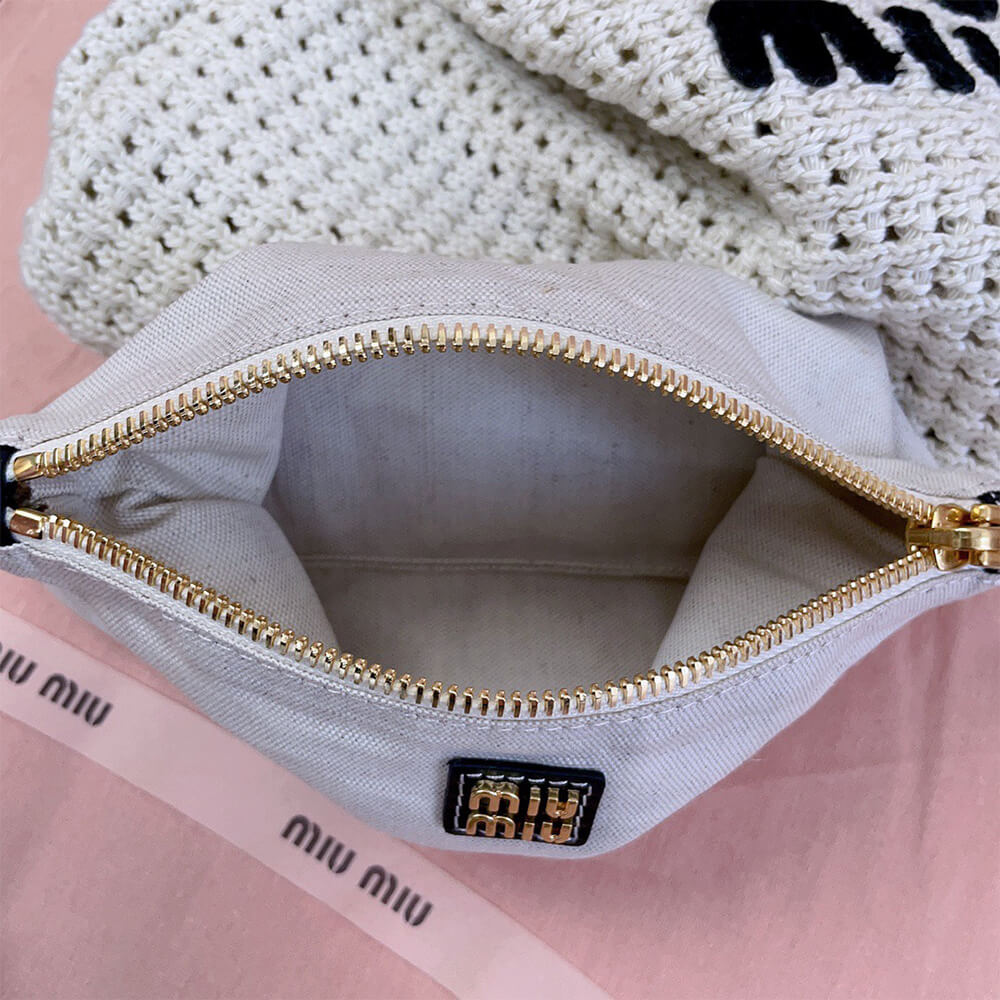 M1um1u REGULAR IVY canvas and leather bag(HIGH-END GRADE)