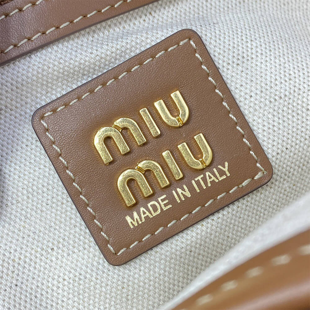 M1um1u REGULAR IVY canvas and leather bag(HIGH-END GRADE)
